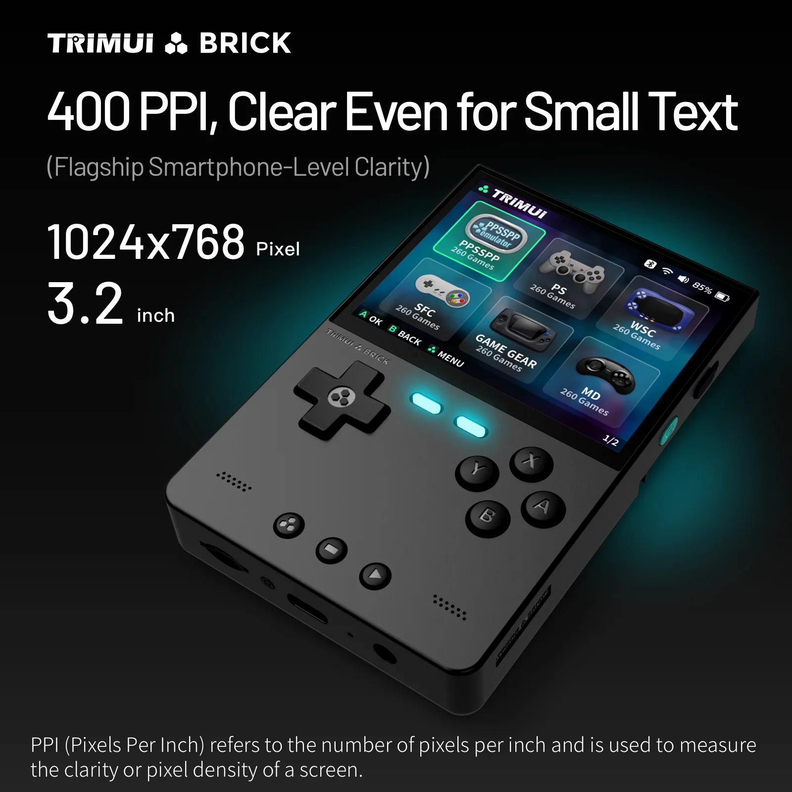 Trimui BRICK Handheld Game Players Consoles 3.2'' IPS Screen Emulator Linux System Portable Retro Video Games Allwinner - Image 2