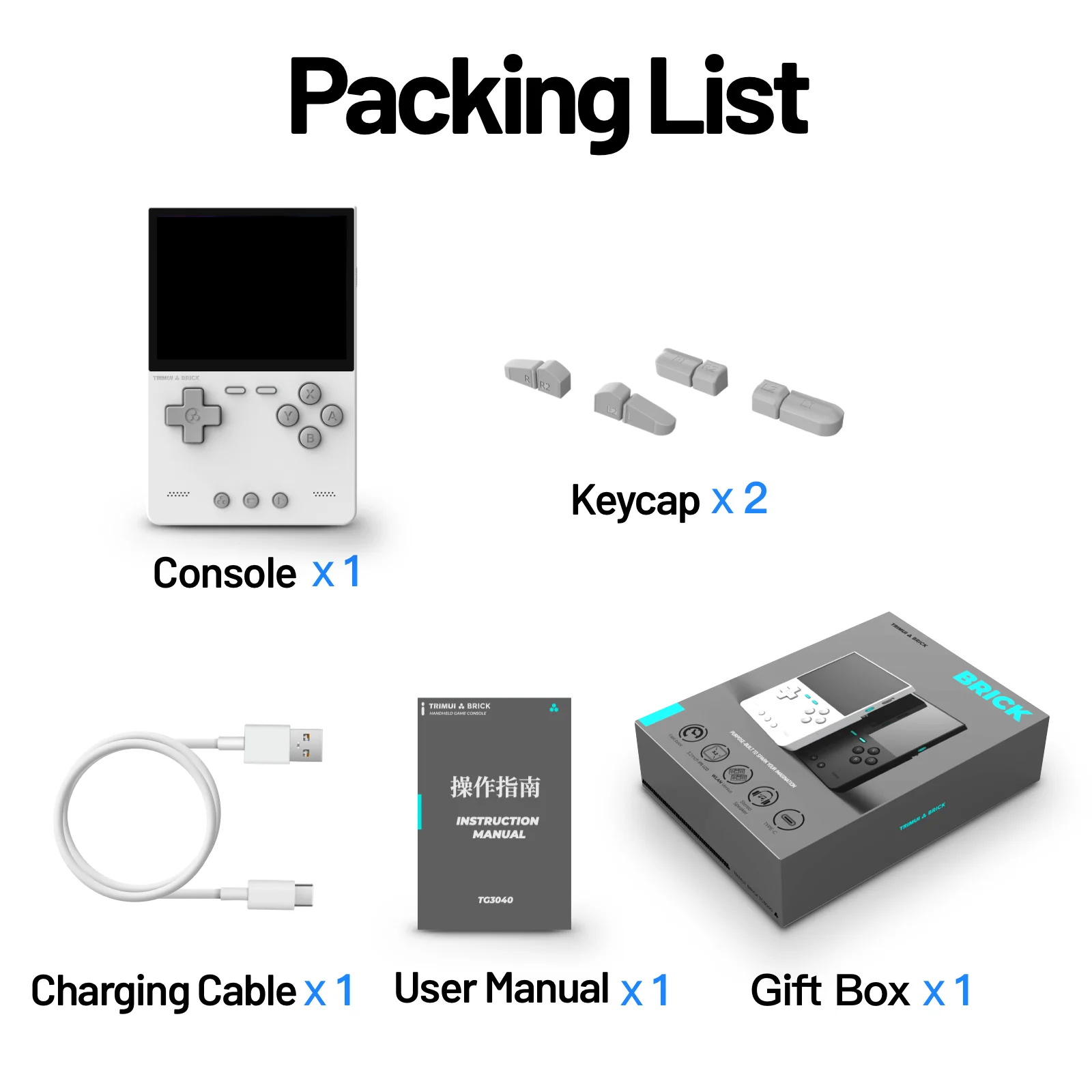 Trimui BRICK Handheld Game Players Consoles 3.2'' IPS Screen Emulator Linux System Portable Retro Video Games Allwinner - Image 9